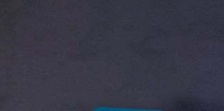 Blue and white bedside table from the Unbutton Collection.