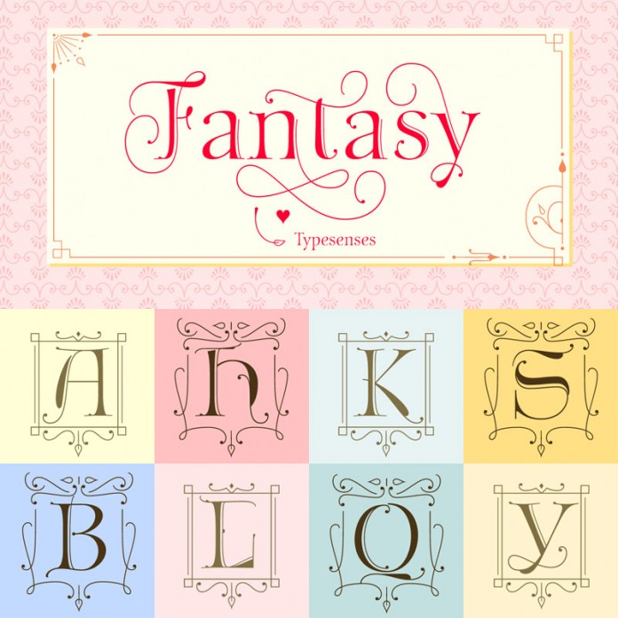 The Fantasy font family from Typesenses. Sabrina Mariela Lopez, a Buenos Aires, Argentina based calligrapher as well as type and graphic designer has created the Fantasy font family for foundry Typesenses.
