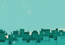 January Artwork by Lotta Nieminen for Google Calendar app.
