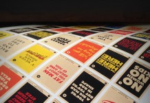 A close up of the poster design.
