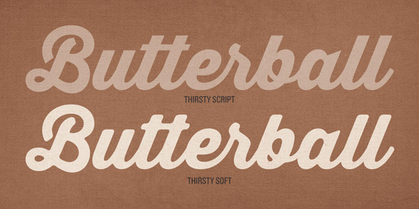 Thirsty Script compared to Thirsty Soft.