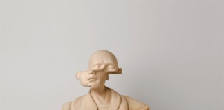 And in the endless sounds there came a pause - laminated hand carved wood - work from 2014.
