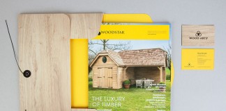 Woodarts - business cards, brochure and sales folder with embossing and Japanese closure.