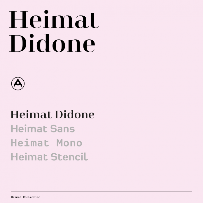 Heimat Didone, a high contrast serif font family by Christoph Dunst of Atlas Font Foundry.