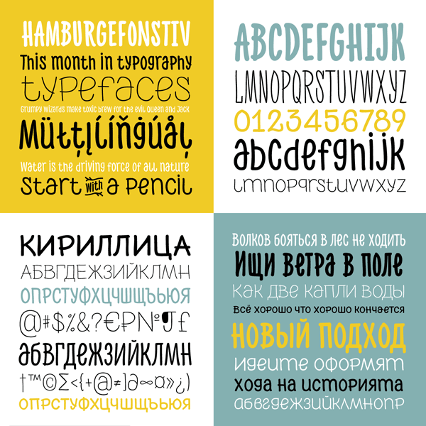 The PH font system supports multiple languages.
