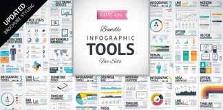 Infographic template bundle with brochure styling update.