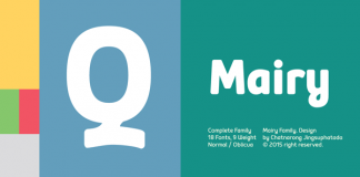 The Mairy font family is a modern and friendly sans serif typeface by designer Chatnarong Jingsuphatada of foundry Typesketchbook.