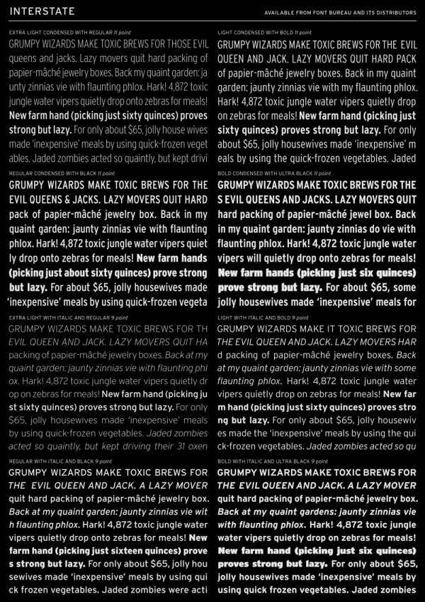 Some text samples to introduce this contemporary sans serif typeface from foundry Font Bureau.