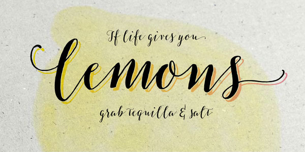 A stylish calligraphy font.