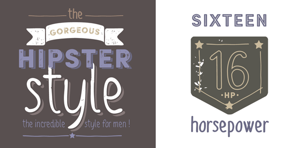 A great typeface for headlines and titles in a worn look.