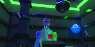 The 3D animated music video was done with Cinema 4D.