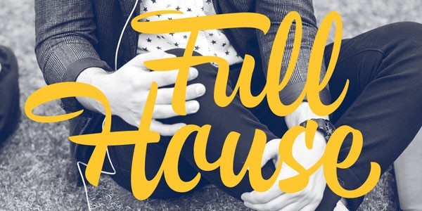 This decorative font works great on photo background.