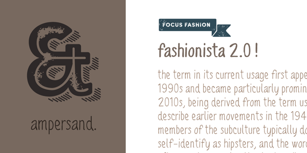 Type sample of the Sofia Rough font family from Mostardesign.