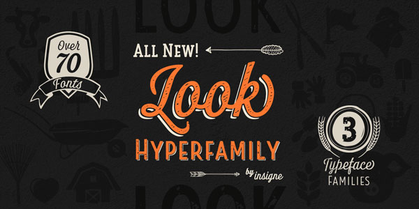 Look is a versatile hyperfamily from insigne type foundry.