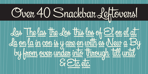 Over 40 snackbar leftovers.