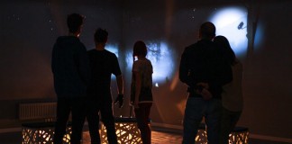 Interactive installation by Inty friendly interactions at M'ARS Moscow Modern Art Gallery.