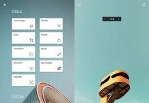 Some screenshots of the Google Snapseed app on a smartphone.