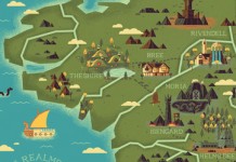 Map of the realms of Middle Earth.
