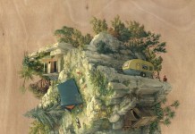 Vacation - painting on wood panel.