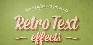 Adobe Photoshop Retro Text Effects.