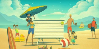 Banana Boat’s The Great Big Family Reunion Illustration project by Brian Miller for The Great Big Family Reunion campaign for Banana Boat.