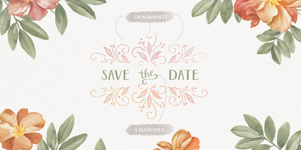 Stylish ornaments and ligatures complement the calligraphic style. Stylish ornaments and ligatures complement the calligraphic style.