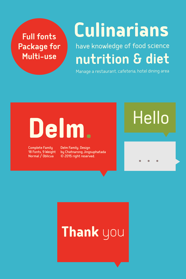 A contemporary typeface designed by Chatnarong Jingsuphatada for multi-use.