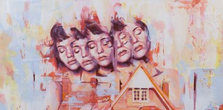 'No Place Like Home' - acrylic painting on canvas in the size of 100 cm x 100 cm.