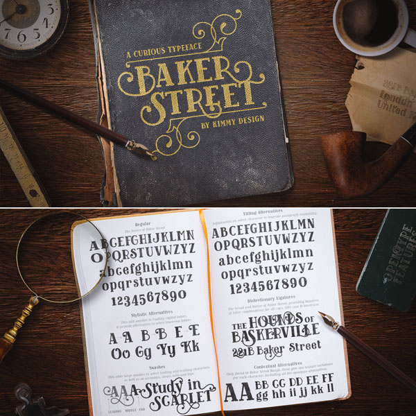Baker Street typeface - signage fonts by Kimmy Kirkwood of foundry Kimmy Design.