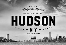 Hudson NY, a display font family by Andrew Footit.