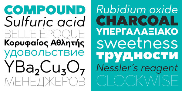 The Abrade type family supports multiple languages and diverse alternate characters.