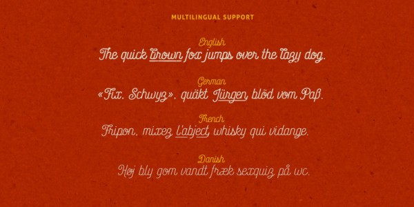 The Catfisch family supports multiple languages.