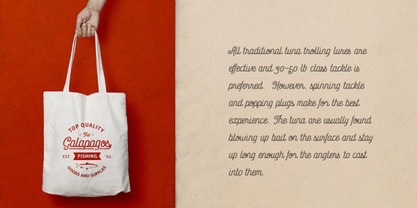 An example of use. This typeface works great for signage, packaging or branding projects.