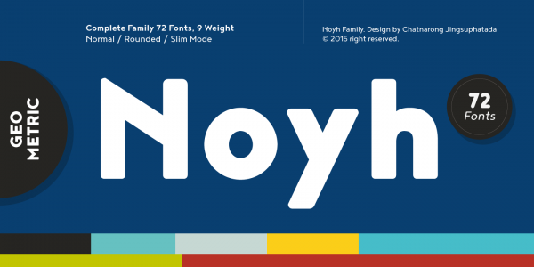Noyh, a modern geometric font family by designer Chatnarong Jingsuphatada of foundry Typesketchbook. Noyh, a modern geometric font family by designer Chatnarong Jingsuphatada of foundry Typesketchbook.