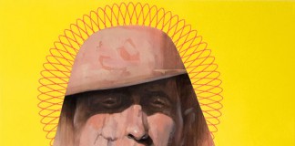 Ritual Of The Sun – Artwork created with oil, enamel and spray paint on panel.