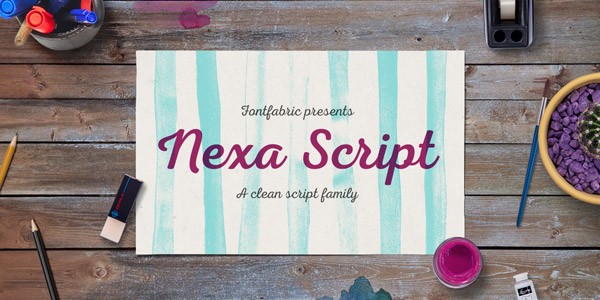 The Nexa Script font family from Fontfabric.