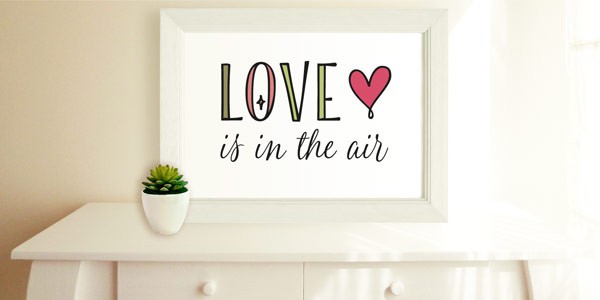 Another example of use: a lovely designed typographic artwork.