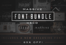 A massive font bundle from Hustle Supply Co. This offer is available only for a limited time.