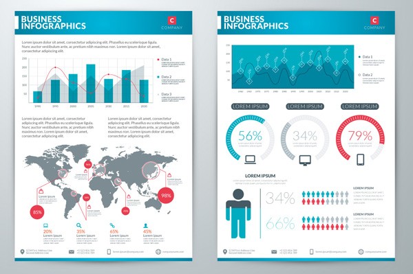 The infographics are available as layered Ai and EPS  files.