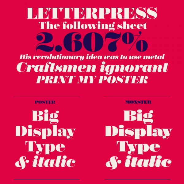 Two styles compared - Poster and Monster.