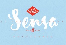 Sensa, a handmade font family consisting of 21 styles.