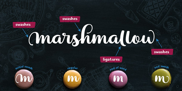 The letters are characterized by good looking swashes and ligatures.
