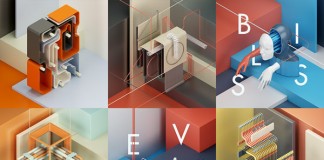 Abstracts, a series of compositions of abstract sculptures in an isometric environment.