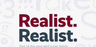 Realist, a straightforward sans serif typeface designed by Martin Wenzel.