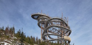The Dolni Morava Sky Walk in the in the Czech mountains.