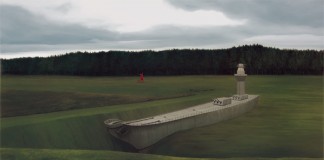 'Potential' – Painting by Anna Conway from 2015 with oil on linen in a size of 132,8 x 203,2 cm.
