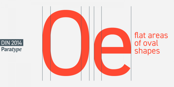 The typeface is characterized by flat areas of oval shapes. The typeface is characterized by flat areas of oval shapes.