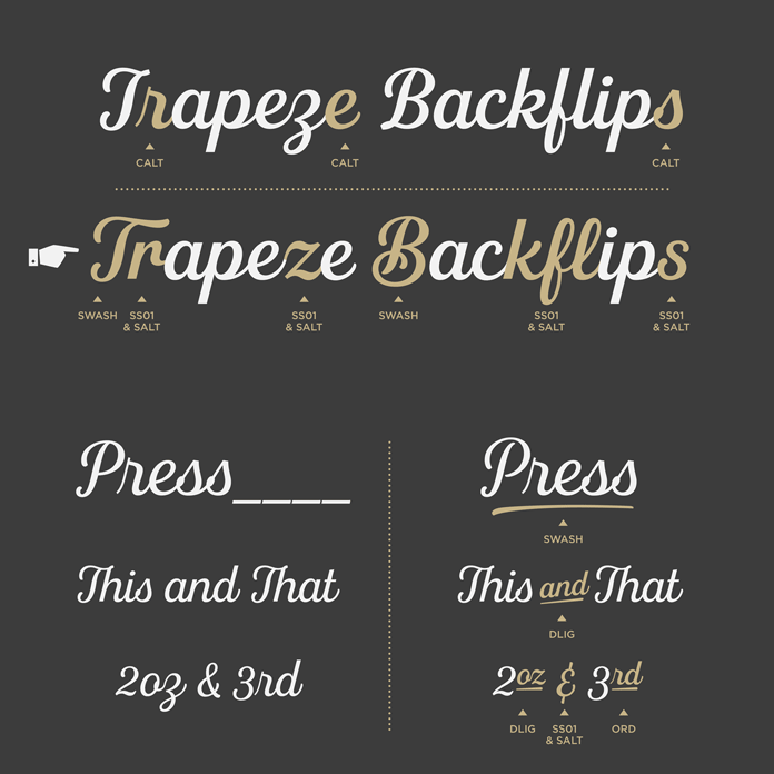 The Fourth type family is equipped with numerous typographic features and extras. The Fourth type family is equipped with numerous typographic features and extras.