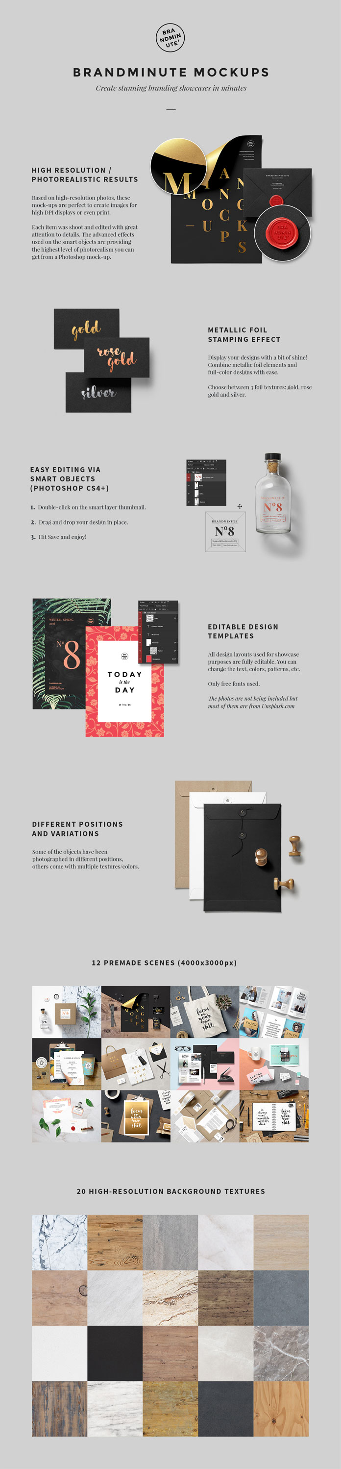 Create stunning branding showcases in minutes.