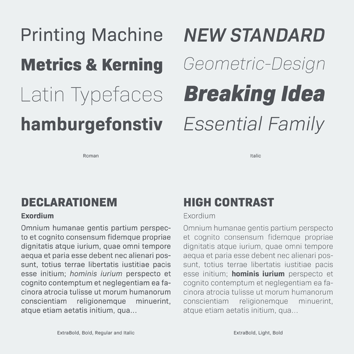 With 12 styles consisting of 6 uprights and 6 italics, this legible font was designed for the use in text.